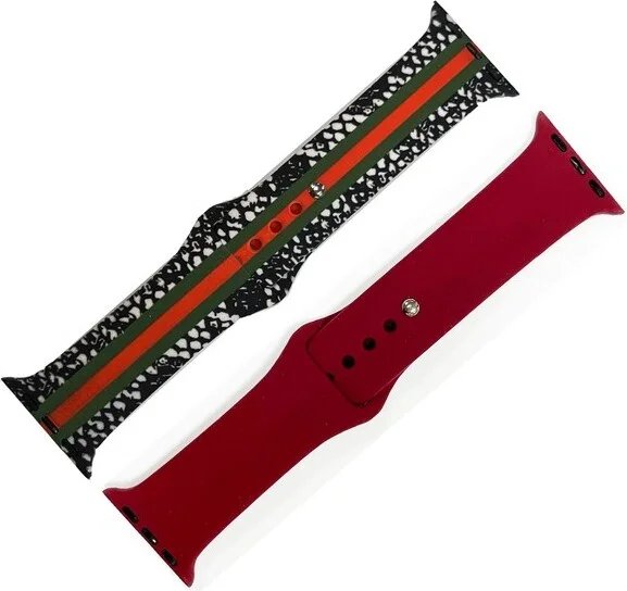 Snake Designer 2 Pack Printed and Solid Apple Watch Band 38MM - Image 2