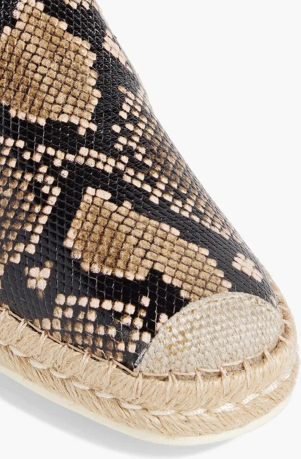 Snake-effect leather espadrilles - Image 4