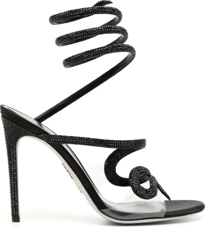 Snake embellished sandals