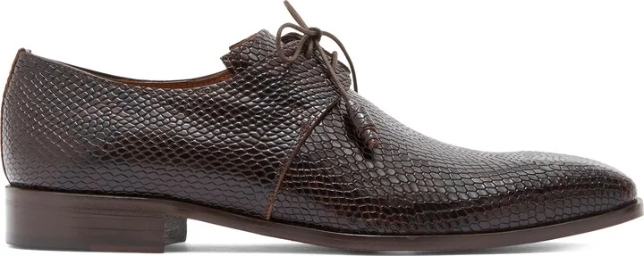 Snake Embossed Derby - Image 4