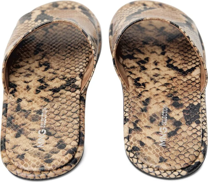 Snake Embossed Slide Sandal - Image 4