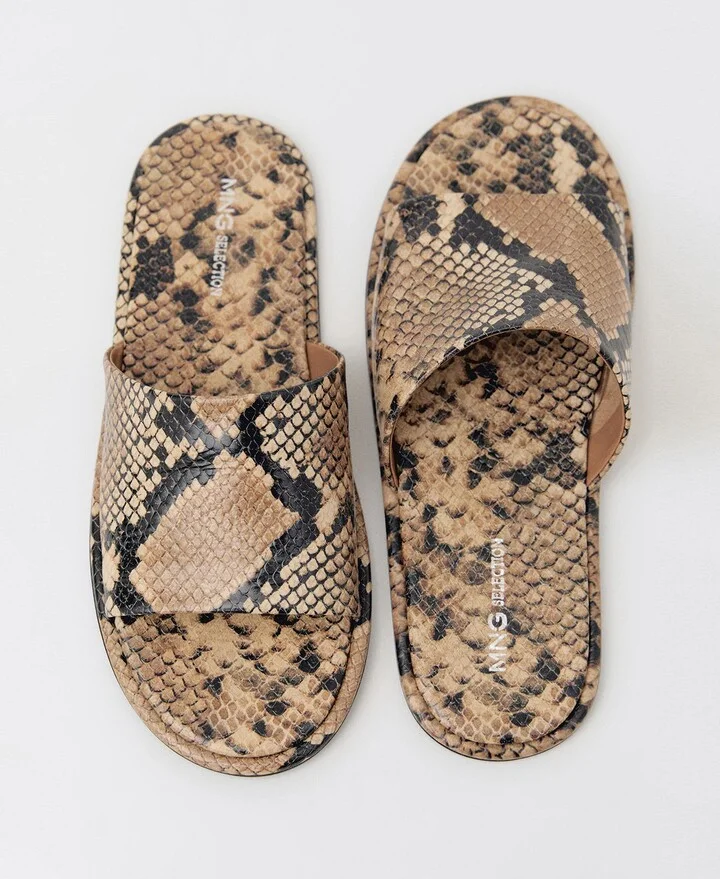 Snake Embossed Slide Sandal - Image 6