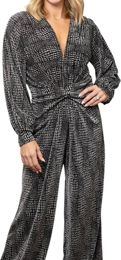 Snake Jumper In Black/silver