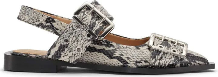 Snake-Print Ballerina Shoes