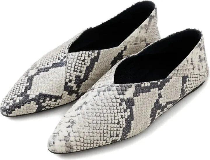 Snake-Print Ballet Flats - Image 2