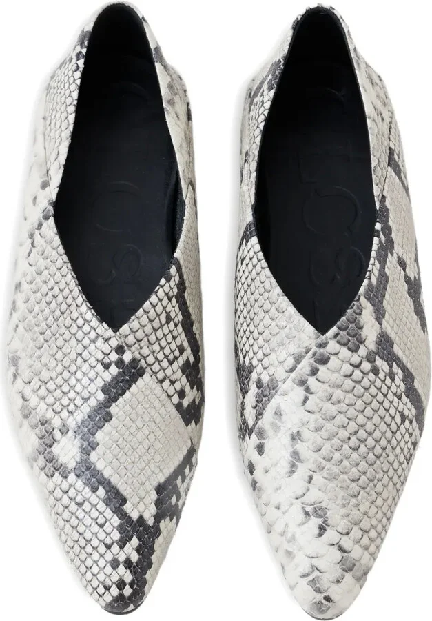 Snake-Print Ballet Flats - Image 3