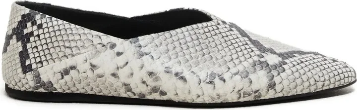 Snake-Print Ballet Flats
