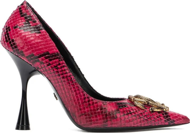 Snake-Print High Heel-Pumps