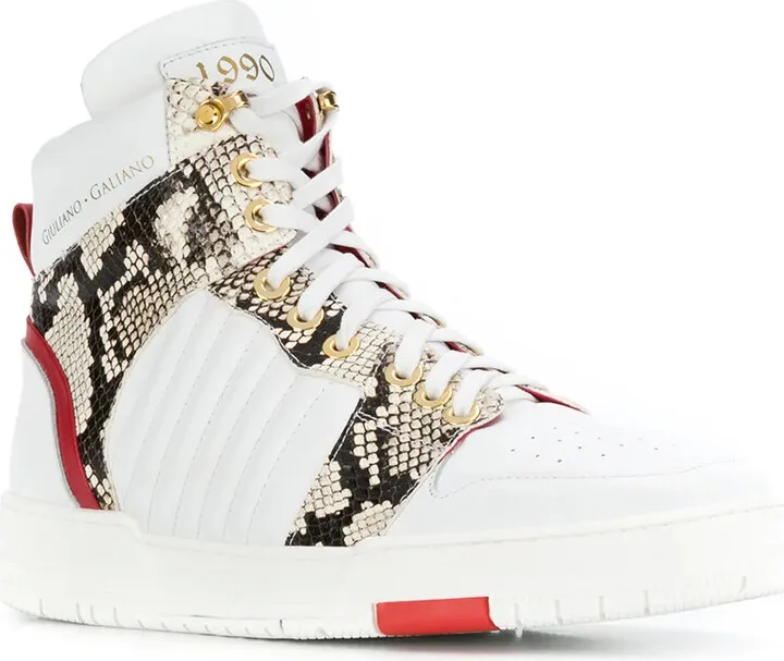 Snake-Print High-Top Sneakers - Image 2