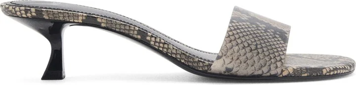 Snake Print Kitten Heel Slide Sandal - Image 2