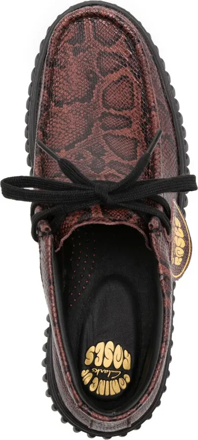 Snake-Print Leather Boots - Image 4