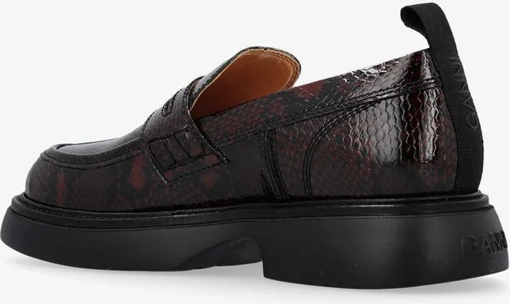 Snake Print Leather Loafers - Image 2