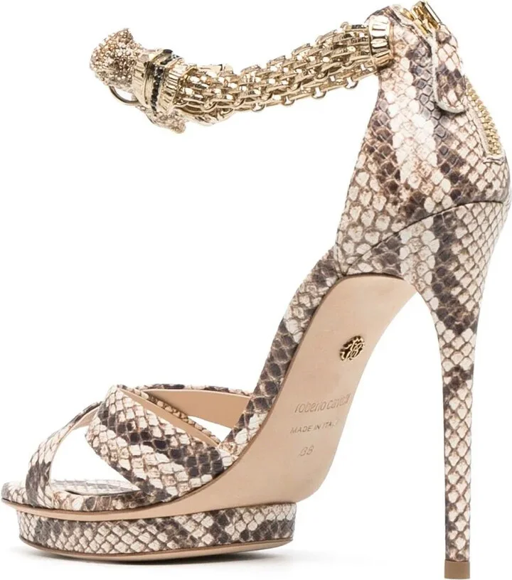 Snake-Print Sandals - Image 3