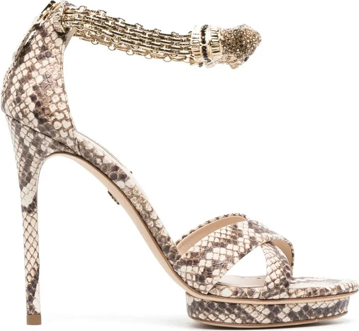 Snake-Print Sandals