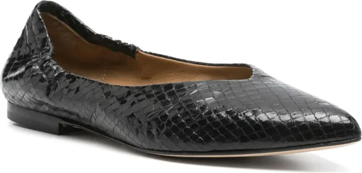 Snake Skin-Effect Ballet Flats - Image 2