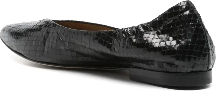 Snake Skin-Effect Ballet Flats - Image 3