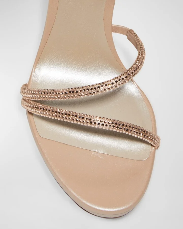 Snake-Wrap Strass Stilleto Sandals - Image 7