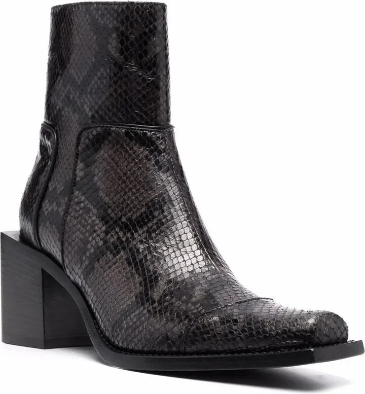 Snakeskin Ankle Boots - Image 2