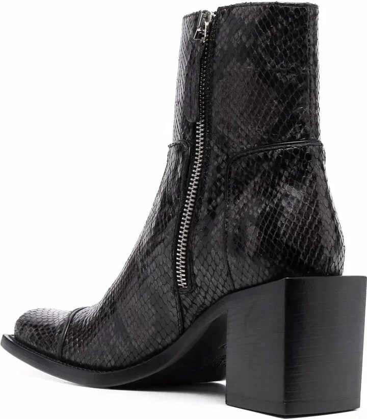 Snakeskin Ankle Boots - Image 3