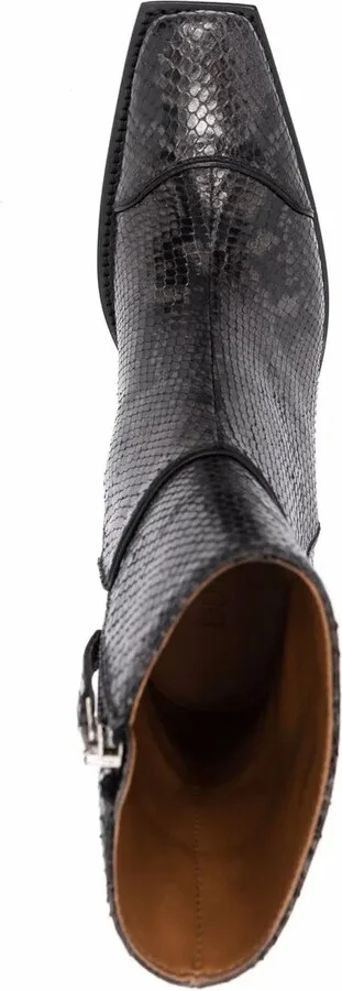 Snakeskin Ankle Boots - Image 4