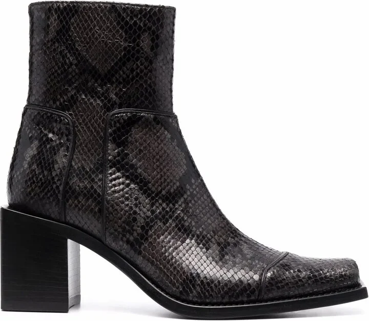 Snakeskin Ankle Boots