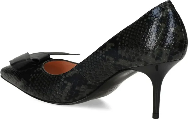 Snakeskin Bow Pumps - Image 4