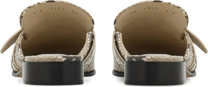 Snakeskin Buckle Mules - Image 3