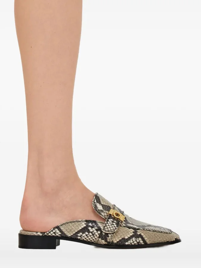 Snakeskin Buckle Mules - Image 5