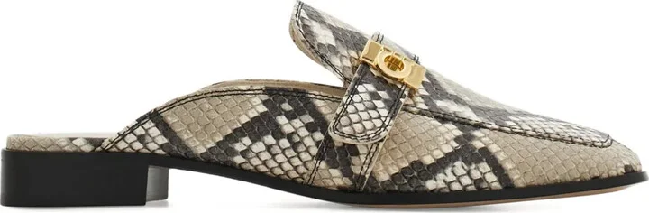 Snakeskin Buckle Mules