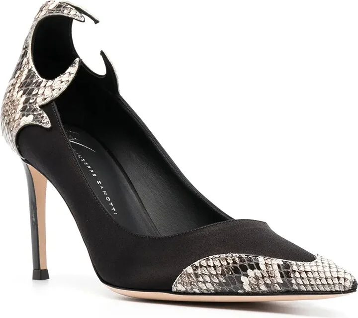 Snakeskin Detail Pumps - Image 2