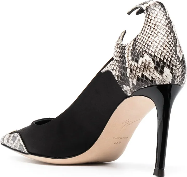 Snakeskin Detail Pumps - Image 3