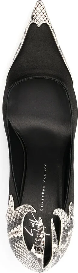 Snakeskin Detail Pumps - Image 4