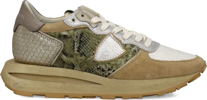 Snakeskin-Detailed Trainers