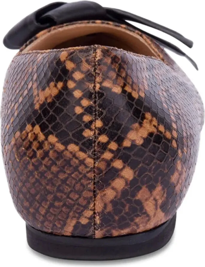 Snakeskin-Effect Ballerina Shoes - Image 3