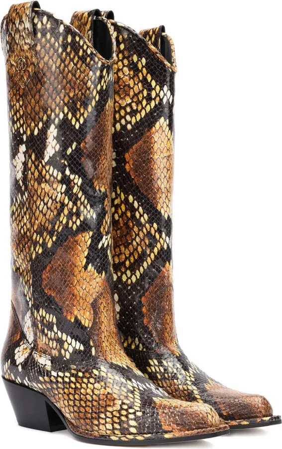 Snakeskin-Effect Boots