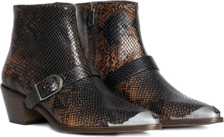 Snakeskin-Effect Buckle Boots - Image 2