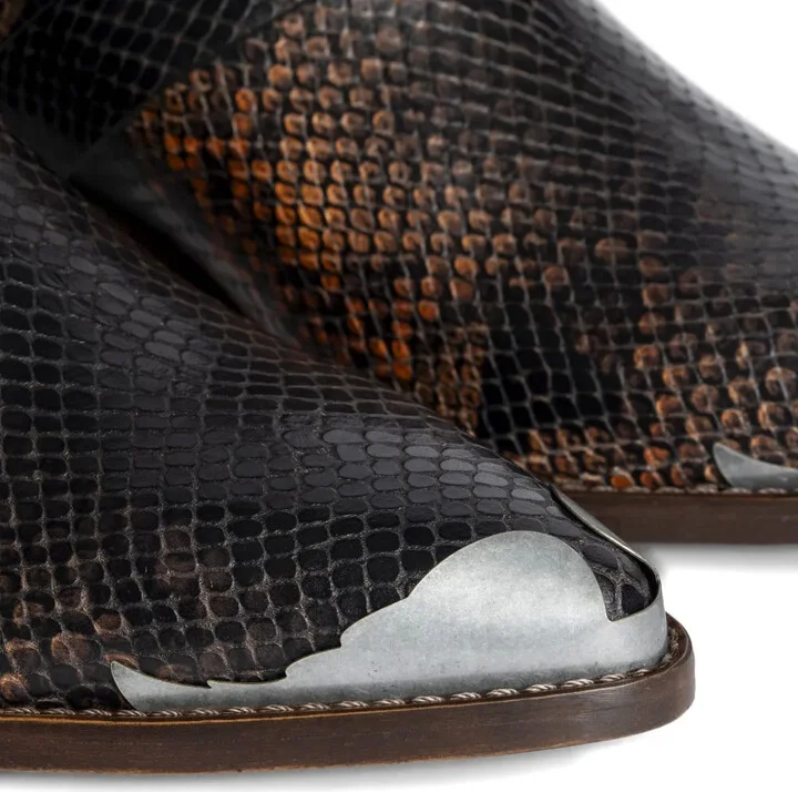 Snakeskin-Effect Buckle Boots - Image 5