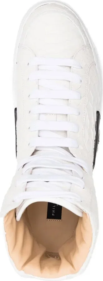 Snakeskin-Effect High-Top Sneakers - Image 4