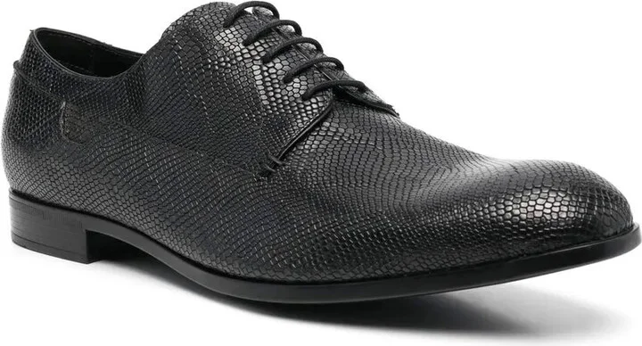 snakeskin-effect leather Derby shoes - Image 2