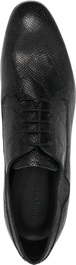 snakeskin-effect leather Derby shoes - Image 4