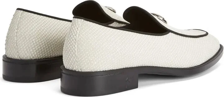 Snakeskin-Effect Leather Loafers - Image 3