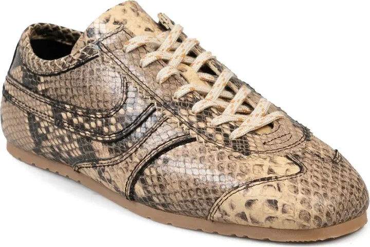 Snakeskin-Effect Leather Sneakers - Image 2