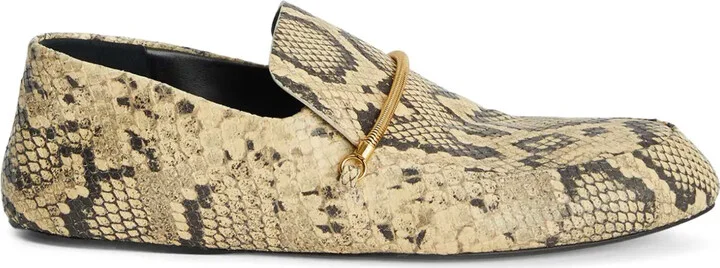 Snakeskin-Effect Loafers