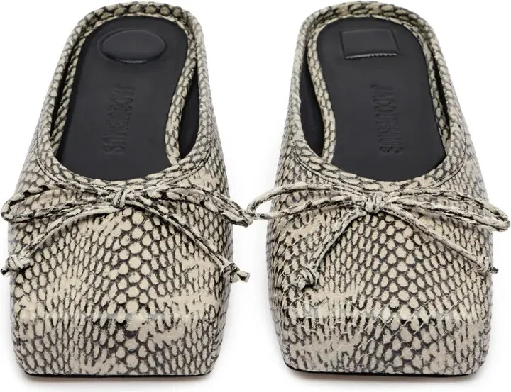 Snakeskin-Effect Mules - Image 3