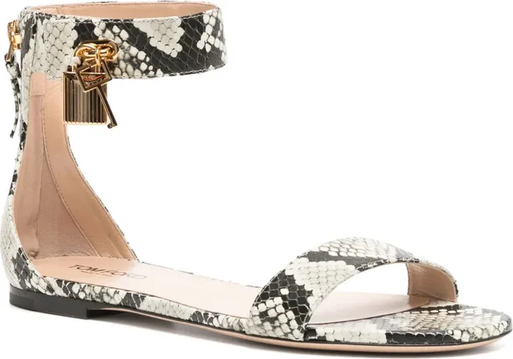 Snakeskin-Effect Sandals - Image 2