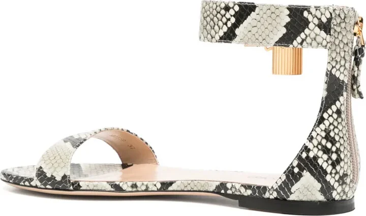 Snakeskin-Effect Sandals - Image 3