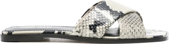 Snakeskin-Effect Sandals