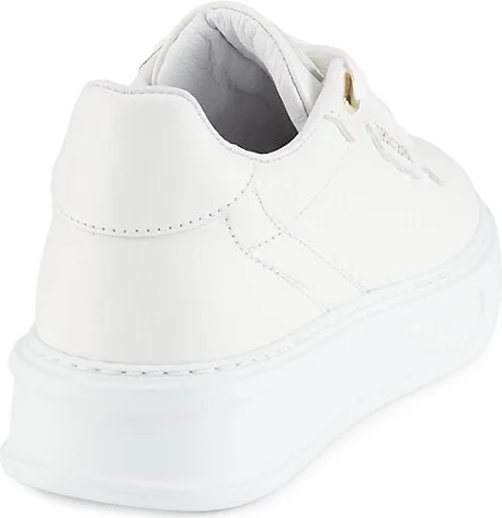 Snakeskin-Embossed Leather Platform Sneakers - Image 3
