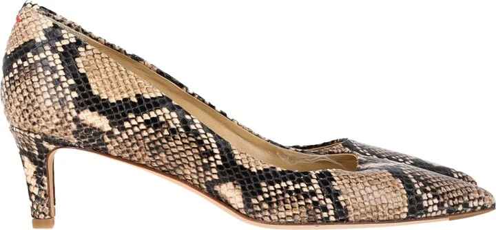 Snakeskin-Embossed Pumps in Animal Print Leather