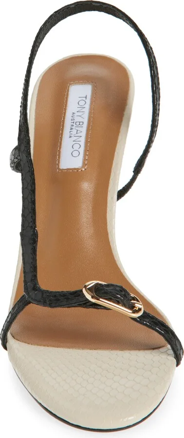 Snakeskin Embossed Slingback Sandal - Image 4